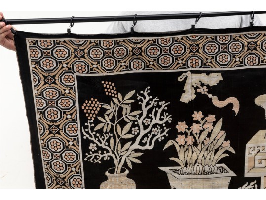 Chinese Embroidered Silk Panel/Tapestry