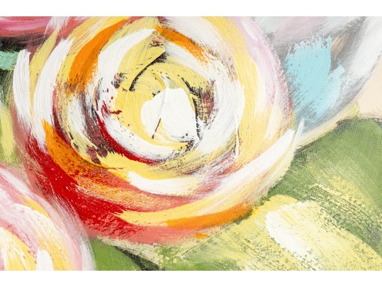 Oil On Canvas Floral Bouquet Wall Art