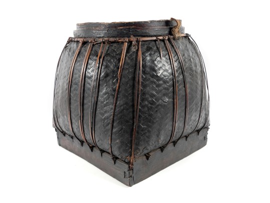 Vintage Thailand Lacquered Basket