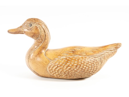 Heavy Wood Duck Decoy Carving