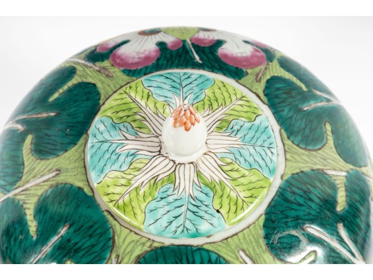 19th Century Famille Verte Melon Jar