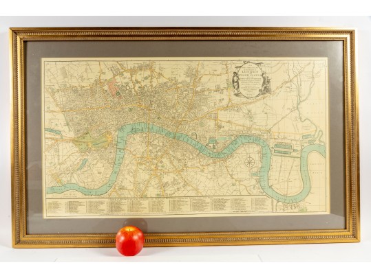 James Haworth Reproduction Map Of London & Westminister Framed Print