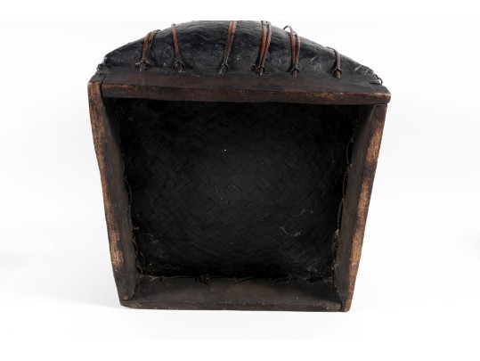 Vintage Thailand Lacquered Basket
