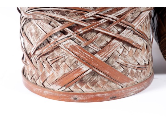 Trio Of Vintage Woven Basets