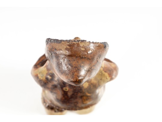 Inuit Carved Stoneware Pottery Sculpture