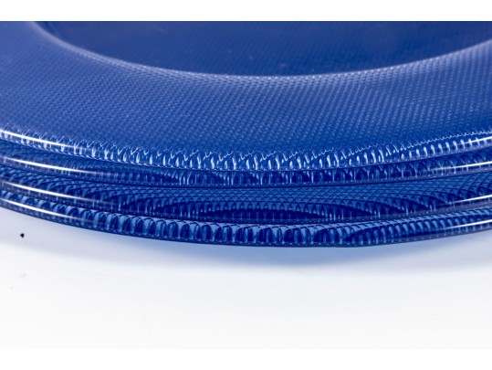 Four Stippled Blue Glass 13