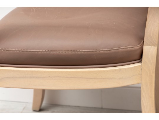 Pair Of Leatherette Accent Chairs By William Switzer