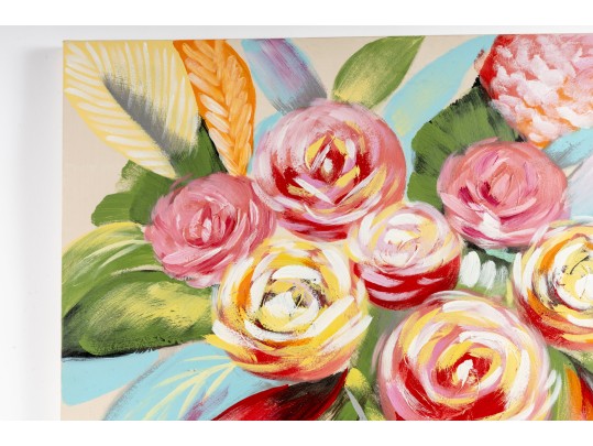 Oil On Canvas Floral Bouquet Wall Art
