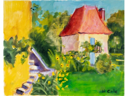 Hannah Cole Buie (American, B. 1955) Oil On Canvas Country Landscape