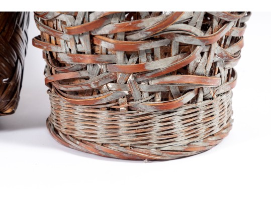 Trio Of Vintage Woven Basets