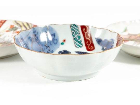 19th Century Japanese Kutani-Ware Plates & Bowl