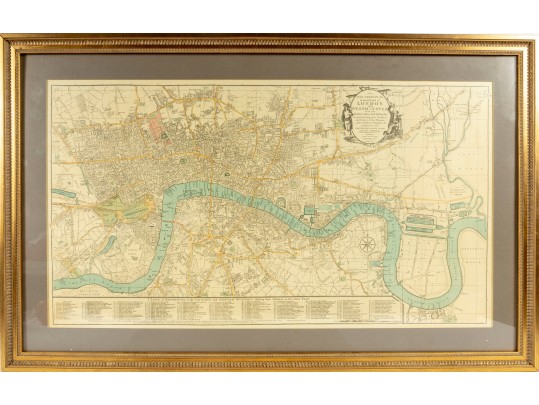 James Haworth Reproduction Map Of London & Westminister Framed Print
