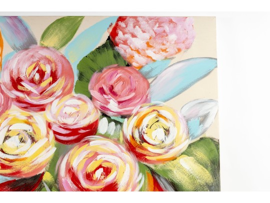 Oil On Canvas Floral Bouquet Wall Art