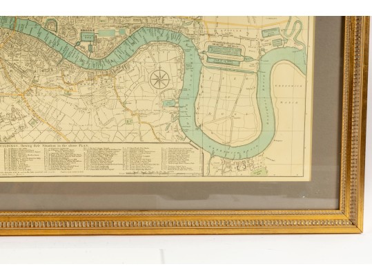 James Haworth Reproduction Map Of London & Westminister Framed Print