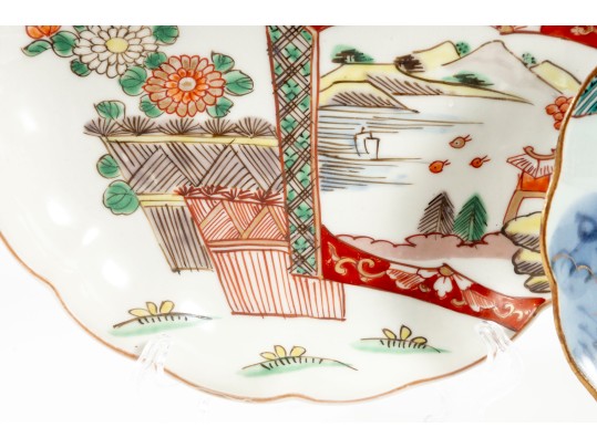 19th Century Japanese Kutani-Ware Plates & Bowl