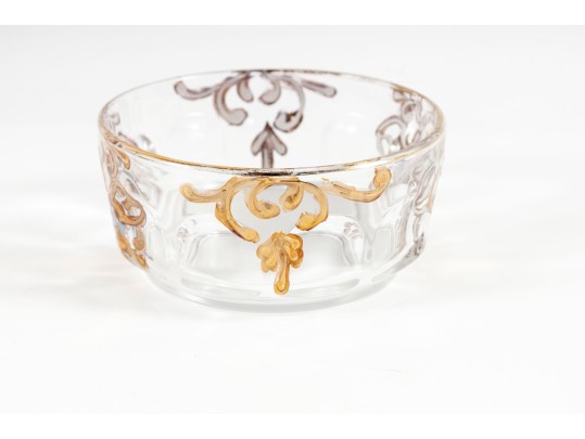 Vintage ARC France Gilt Glass Candy Dish