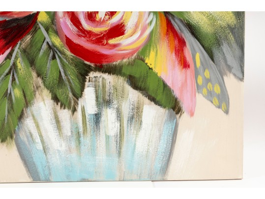 Oil On Canvas Floral Bouquet Wall Art
