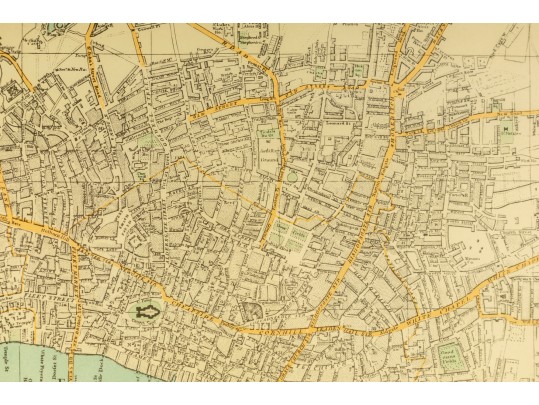 James Haworth Reproduction Map Of London & Westminister Framed Print