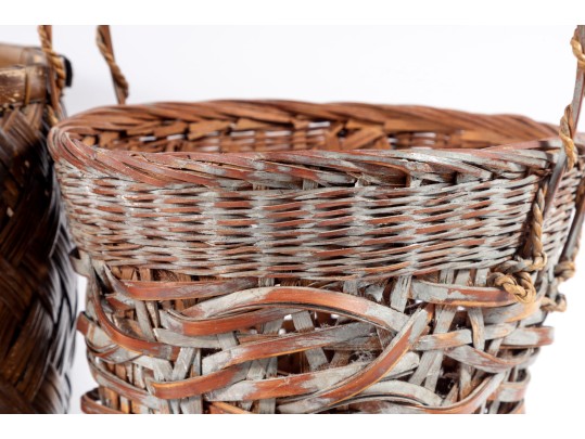 Trio Of Vintage Woven Basets