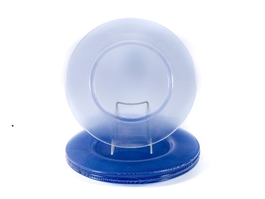 Four Stippled Blue Glass 13