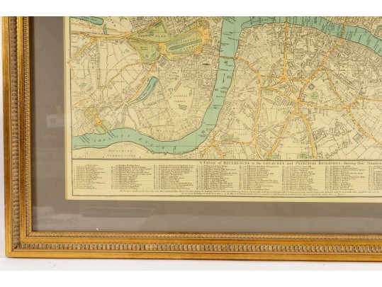 James Haworth Reproduction Map Of London & Westminister Framed Print
