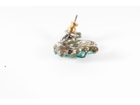 Natural Green Apatite Stone Earrings 