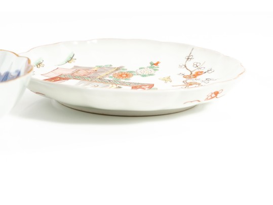 19th Century Japanese Kutani-Ware Plates & Bowl