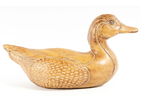 Heavy Wood Duck Decoy Carving