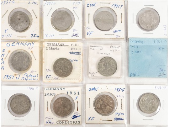 German 2 Mark Coins (12 Count)