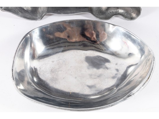 Arthur Court Designs Aluminum Elephant Serving Dish