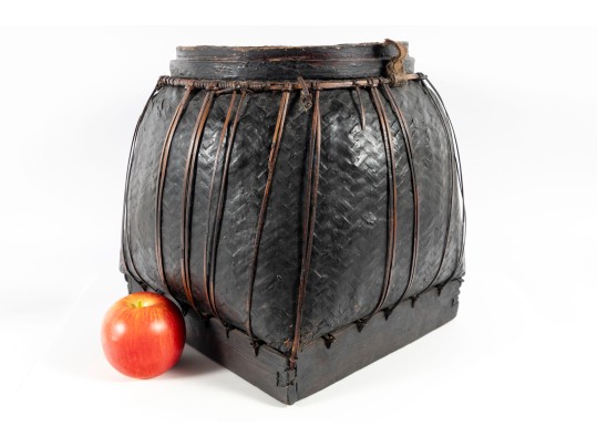 Vintage Thailand Lacquered Basket