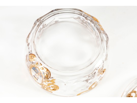 Vintage ARC France Gilt Glass Candy Dish