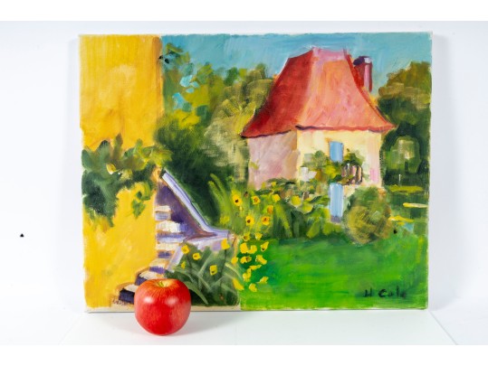 Hannah Cole Buie (American, B. 1955) Oil On Canvas Country Landscape