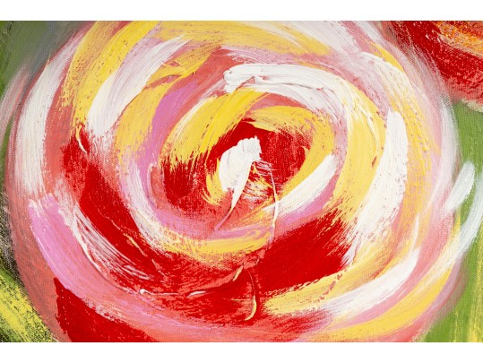 Oil On Canvas Floral Bouquet Wall Art