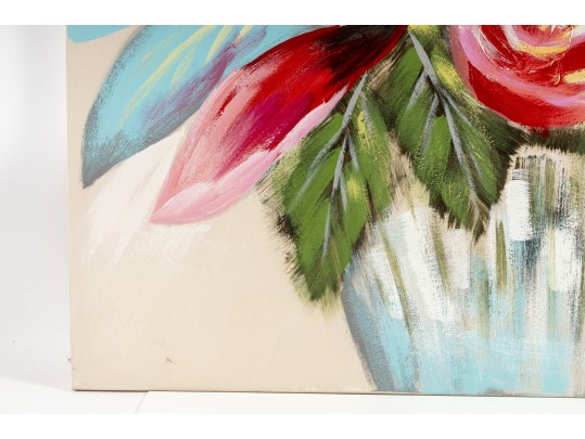 Oil On Canvas Floral Bouquet Wall Art