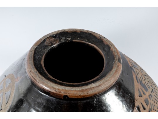 Early 1900's Steamed Chinese Wine Jar Planter