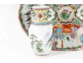 Vintage Cantonese Style Porcelain Plate & Vase