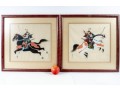 20th Century Kamakura Warrior SIlk Paintings