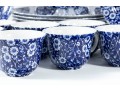 Crownford China Co. Staffordshire England Calico Blue Serveware