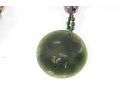 Vintage Asian Beaded Jade & Soapstone Talismans  With Earrings
