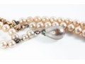 Brass Plated Pearl Teardrop Necklace 
