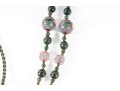 Vintage Asian Beaded Jade & Soapstone Talismans  With Earrings