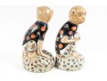 Vintage Hand-Painted Porcelain Monkey Statues 