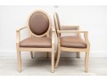 Pair Of Leatherette Accent Chairs By William Switzer