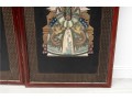 Pair Of Vintage Asian Quing Dynasty-Style Soapstone Royalty Wall Plaques