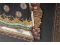 Pair Of Vintage Asian Quing Dynasty-Style Soapstone Royalty Wall Plaques