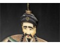 Pair Of Vintage Asian Quing Dynasty-Style Soapstone Royalty Wall Plaques