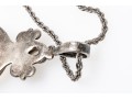 Charming Sterling And Pale Agate Pendant Necklace