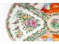 Vintage Cantonese Style Porcelain Plate & Vase