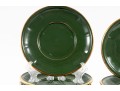 Apilco French Porcelain Bistroware Green & Gold Coffee & Tea Set